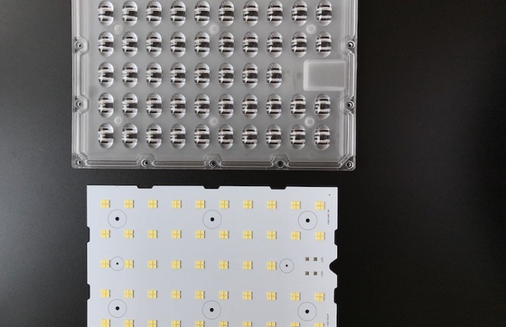 خرید 150W 3030 SMD LED اجزای نور خیابان لنز آرایه اپتیک برای چراغ جاده تولید آنلاین