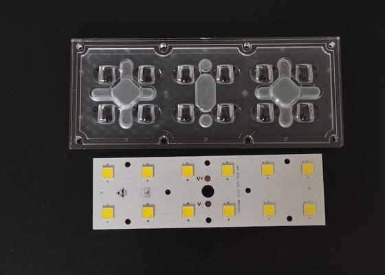 خرید 12 در 1 7070 SMD LED Street Light Module لنز روشنایی بیرونی با 158x103 درجه تولید آنلاین