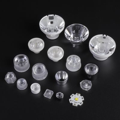 20mm Transparent 45 degree PMMA Led Lens for 1 Watt high power Bridgelux Leds