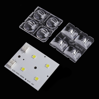 خرید 2x2 PC Led Lens, 4 در 1 Led Optical Lens برای لامپ LED SMD 5050 تولید آنلاین