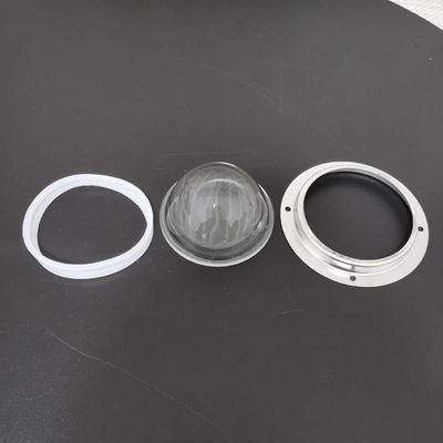 100w Led Light 78mm Led Glass Lens , 60 degree Led Lens with Square Heat Sink