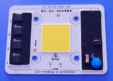خرید تصویب رنگ سفید AC220V 50W بدون درایور COB LED 5000-5500LM تولید آنلاین