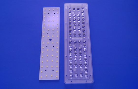 145x70 درجه 3030SMD 150-160lm در هر وات ماژول PC آرایه لنز قطعات نور خیابانی LED