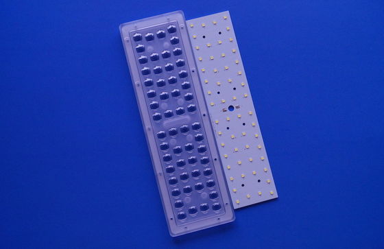 56 IN 1 30W 50W LED Street Light Module With SMD 3030 3535 LED PCB / LENS 90X120 Degree