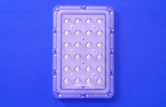 24 نقطه 145x75 درجه لنز نوری نوری با نام تجاری نامتقارن با ماژول 3535 PCB