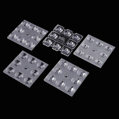 50x50mm PMMA LED Optical Lens with Multiple Viewing Angles for Street and Flood Lights