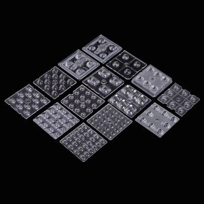50x50mm لنز LED 4/6/8/12/16/24 نقطه پلاستیک نوری ثانویه /pmma LED لنز نوری LED برای چراغ های خیابانی / چراغ های سیلاب