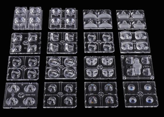 لنز آرایه LED 50x50mm مواد PC درجه اپتیکال برای LED های SMD 3030 و SMD 5050