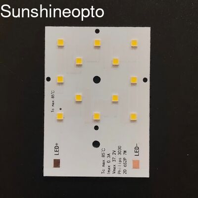 برد 7W SMD 3030 LED PCB با لنز سفارشی 50x50mm برای خروجی نور بالا