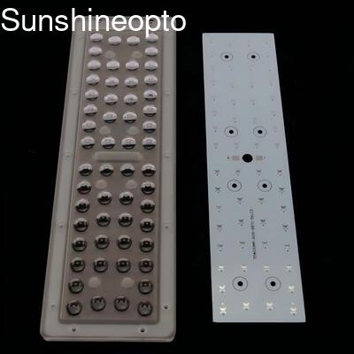 لنز چراغ خیابانی LED PC 56 واتی با زاویه پرتو درجه مختلف و LED های SMD 3030 برای شار نور بالا