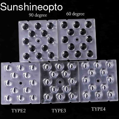 لنز LED PC 12 اینچ 50X50X5.57mm نوری برای نور