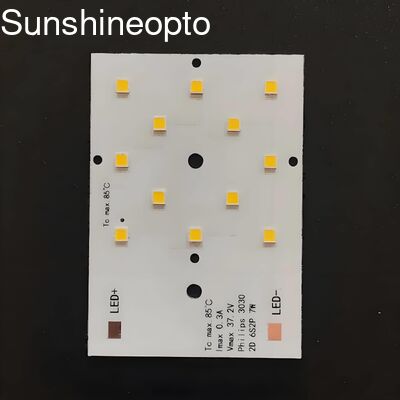 برد 7W SMD 3030 LED PCB با لنز سفارشی 50x50mm برای خروجی نور بالا
