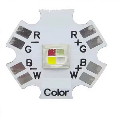 تراشه LED 10 واتی RGBW با قدرت بالا برای روشنایی صحنه 120 درجه پرتو گسترده RGBW LED Emitter سازنده
