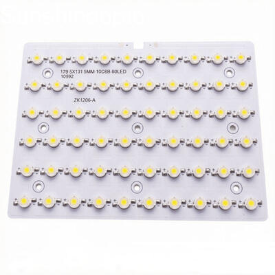 برد PCB LED SMD سفارشی 60 واتی با لنز نوری 10S6P PCB آلومینیومی برای نور خیابان
