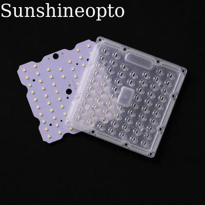 ماژول چراغ خیابانی LED 50 واتی با لنز نامتقارن 80×150 درجه برد PCB 3030 SMD LED تا 160 لیتر بر وات